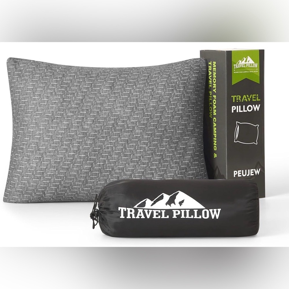 Small Shredded Memory Foam Pillow, Camping Pillow Travel Pillow